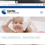 Neue Internetseite der Firma Currlin Heizungsbau