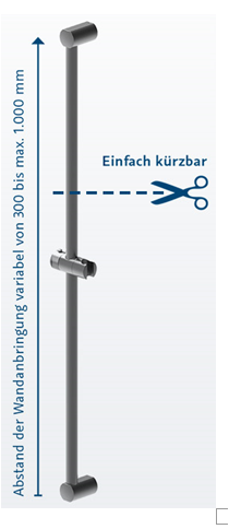 Duschstange mit Text